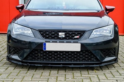 BLCK Gloss For Seat Leon MK3 5F FR Cupra Front Bumper Splitter spoiler skirt Lip