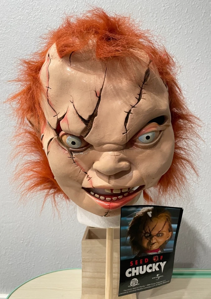 Máscara de látex superior CHUCKY DE LUJO, talla única adulto, TOTALMENTE NUEVA, Franco Foto 2 de 4