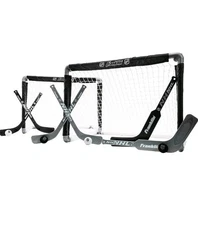 Franklin Sports NHL Kids Mini Hockey Goal Set - (2) Mini + Knee Hockey Goals, (4