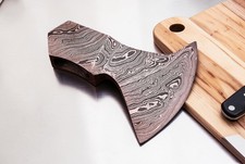 CUSTOM HAND MADE FORGED DAMASCUS STEEL AXE HEAD HATCHET TOMAHAWK VIKING AXE 1095