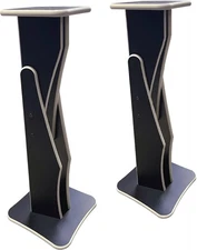 RAB Audio ProRak SDM50 Almond Trim Variable Height Monitor Stands