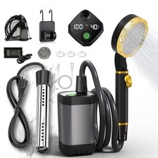 Portable Shower Camping Heater 6000mAh Rechargeable Outdoor Water Pump