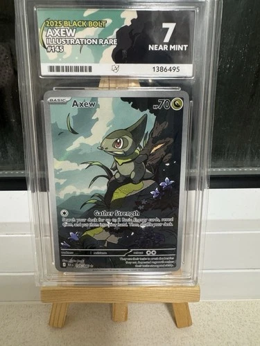 Axew Rare Holo Pokemon TCG Sv: Black Bolt Illustration Card 145/086 Ace 7