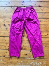 Vintage 90s Hot Pink Elastic Waist Cotton Casual Pants Medium Made in USA