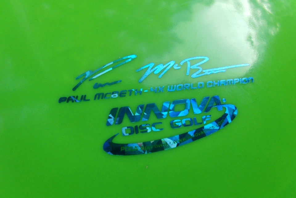 Innova Disc Golf Paul McBeth 4X Star Destroyer - Neon Green Poppy Top Bomber 167 - Image 2 of 4