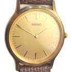Rare Seiko Men's Watch V700-8A10 RO Japan Quartz Calfskin Band Canada Steel Back