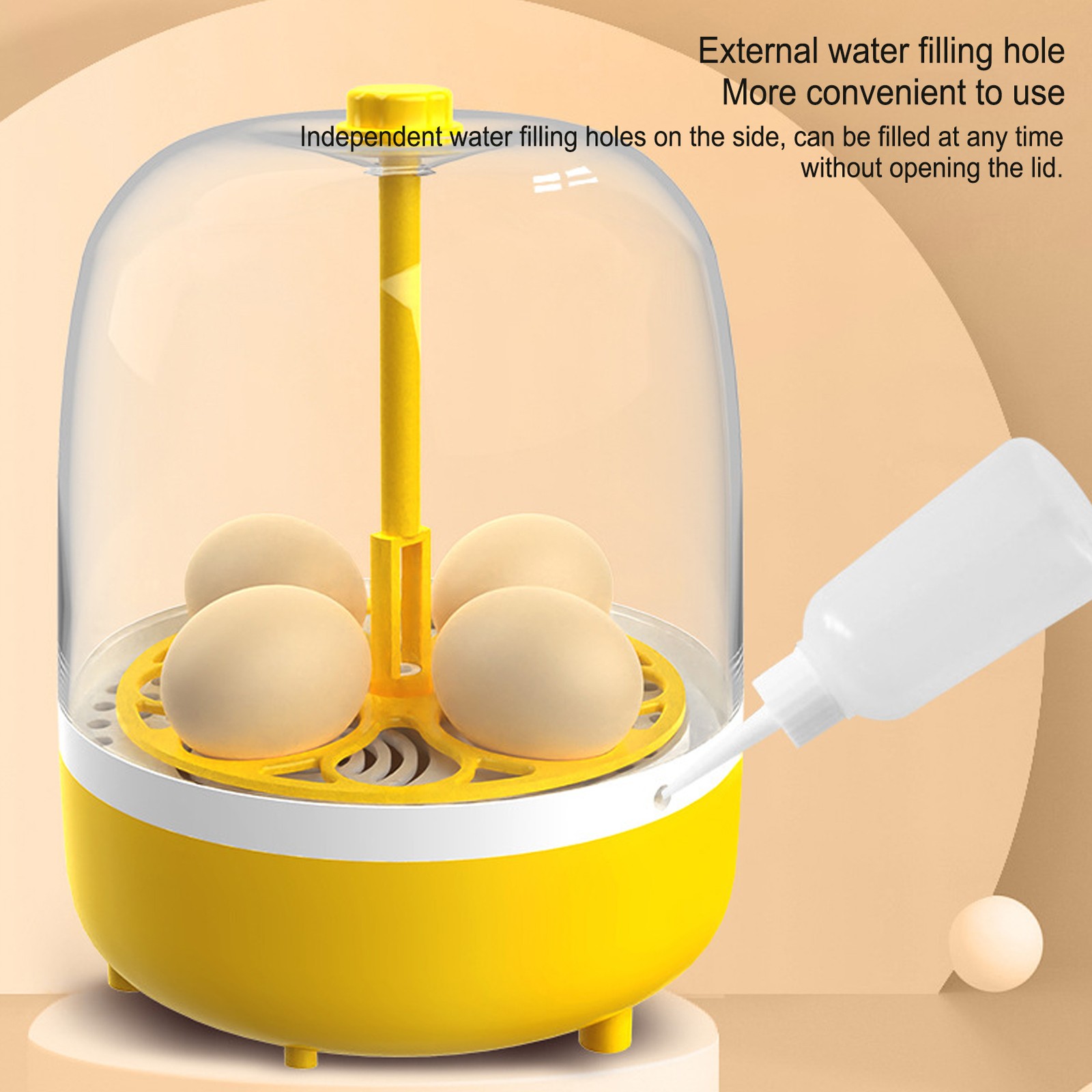 4 Eggs Incubator Temperature Humidity Control Visual Low Noise Energy Saving KRI