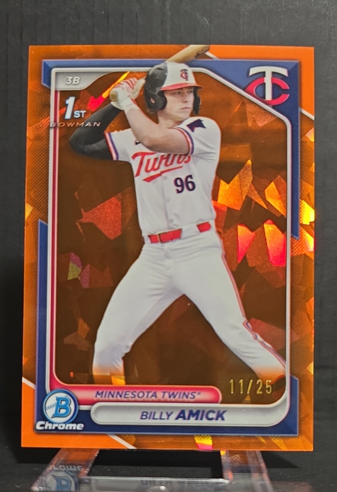 2024 Bowman Chrome Draft Sapphire - Billy Amick #BDC-68 Orange /25 1st Bowman