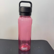 YETI Yonder 1L Water Bottle Power Pink Plastic BPA-Free Chug Cap Lid Durable