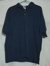 NWT Gildan Dry Blend Men s XL Navy Blue Polo shirt short sleeve cotton