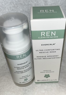 REN Clean Skincare Evercalm Ultra Comforting Rescue Mask 1.7oz New