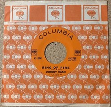 Johnny Cash-Ring Of Fire I d Still Be There orig 1963 Columbia 4-42788 45 rpm