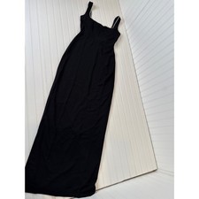 NWT Lulus Timeless Poise Black Rhinestone Square Neck Backless Maxi Dress Sz XL