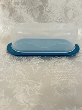 Tupperware Impressions Small Butter Dish Hold 1 Stick Butter New Peacock Color