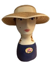 Child  s Doll Straw Hat With Ribbon From 1950/60