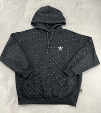 Adidas Pharrell Williams Hoodie Adult Large Black Trefoil Terry Cloth Sweatshirt