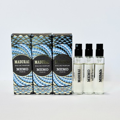 3 x Memo Paris Madurai Eau de Parfum EDP Deluxe Sample Spray 5ml NIB each