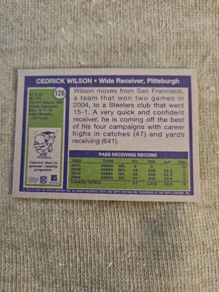 2005 Topps - Cedrick Wilson #110 - Image 3 of 4