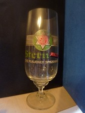 altes Sammler Bierglas / Stern Brauerei Plauen