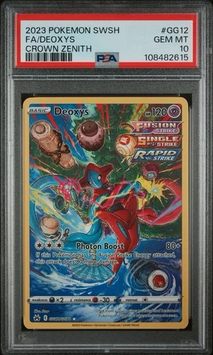 Deoxys 2023 Pokémon Sword & Shield Crown Zenith GG12/GG70 Full Art PSA 10
