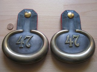 Epauletten Sachsen Offizier Leutnant Infanterie Brigade 47 Döbel Wurzen Uniform