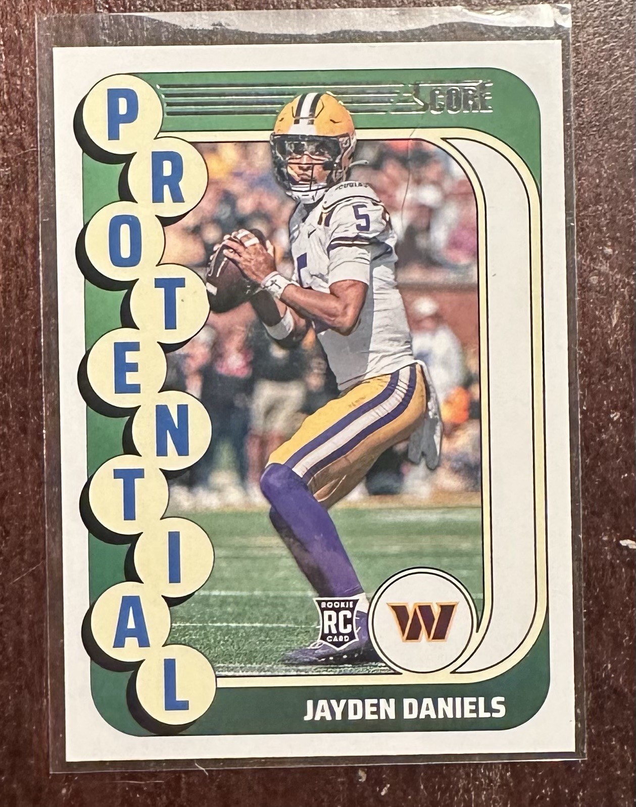 2024 Score Football Protential Jayden Daniels 3 Rookie Card