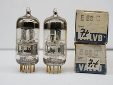 Coppia tubi trofeo audio Valvo E88C EC88 NOS/NUOVI CON SCATOLA