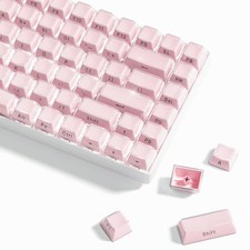 Jelly Keycaps Crystal Cute Pink Side Printed 113 Keys OEM Profile Mechanical