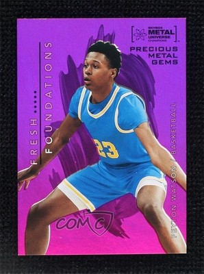 2022 Skybox Metal Universe Champions PMG Pink 59/75 Peyton Watson Rookie RC 7ez