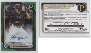 2024 Bowman Chrome Prospect Green Refractor /99 Kalae Harrison #CPA-KH Auto