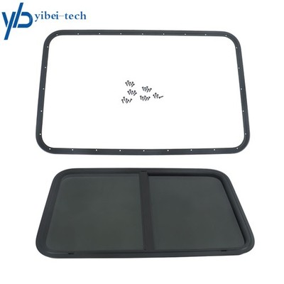 35''W x 22''H For RV Camper Horizontal Sliding Window w/Black Trim Ring w/Lock