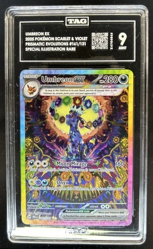 2025 Pokemon Prismatic Umbreon ex Special Illustration Rare #161/131 TAG 9