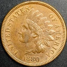 High Grade Details 1880 Indian Head Penny 1c Coin