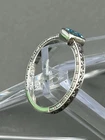 💍BASK .925 Sterling Silver Vintage Blue Topaz  Ring Size 6.5