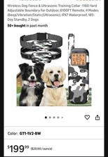 Htcuto Wireless Dog Fence And Training Collar, 2 In 1