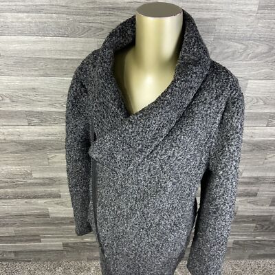 DIVIDED by H&M Full Zip Up Wool Blend Gray Overcoat Women's Size Medium