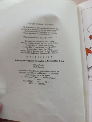 Witch Bazooza by Nolan, Dennis (Library Copy) 1978 Vintage 1st Edition - 第 6/7 張圖片