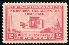US #0649 MH 1928 Aeronautics Wright Flyer