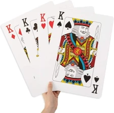 Giant Poker Super Jumbo Playing Cards - 10.5 Inches X 14.5 Inches