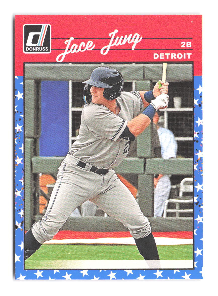 2023 Donruss Jace Jung Independence Day 252 Parallel Detroit Tigers
