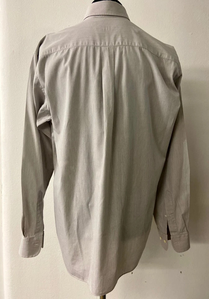 Camisa Clásica Trussardi Para Hombre Vintage Años 90 | Camisa Algodón Manga Larga Botón Foto 3 de 4