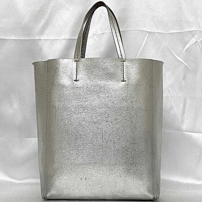 Bolso de Mano CELINE Cubierta Vertical Pequeño ec-22663 Plateado 189813BDM.36AG Bueno Foto 3 de 4