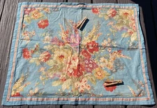 2pc Noble Excellence Comforter + Sham Cotton BLEACH SPOTS Blue Floral