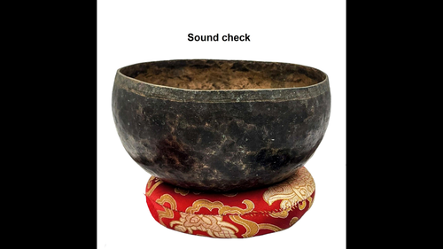 Vintage Oxidized Patina Hand Beaten Hammered Singing Bowl Tibetan Sound Healing - Video 1 of 1