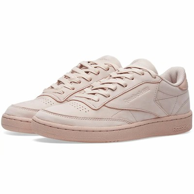 reebok club c trainers in pink
