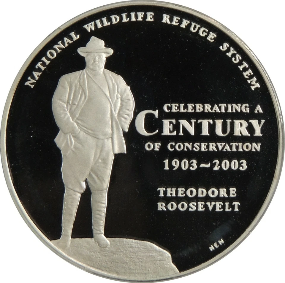 2003 SALMON NATIONAL WILDLIFE REFUGE NWRS SILVER MEDAL PCGS PR69 DCAM #43080842 - Image 4 of 4