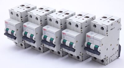 5x AEG Elfa E92S C16 C16522102603 Circuit Breaker -used-