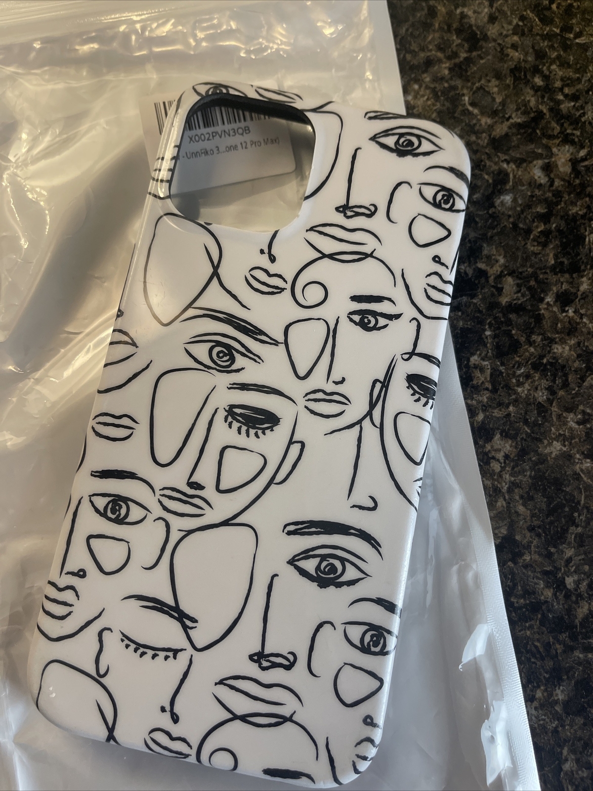 iPhone 12 Max Pro Casely Minimalist Picasso Art Case - Lightweight Heavy Duty Protection  -image