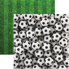 Soccer Balls, sports, DS scrapbook paper - Reminisce TSOC001