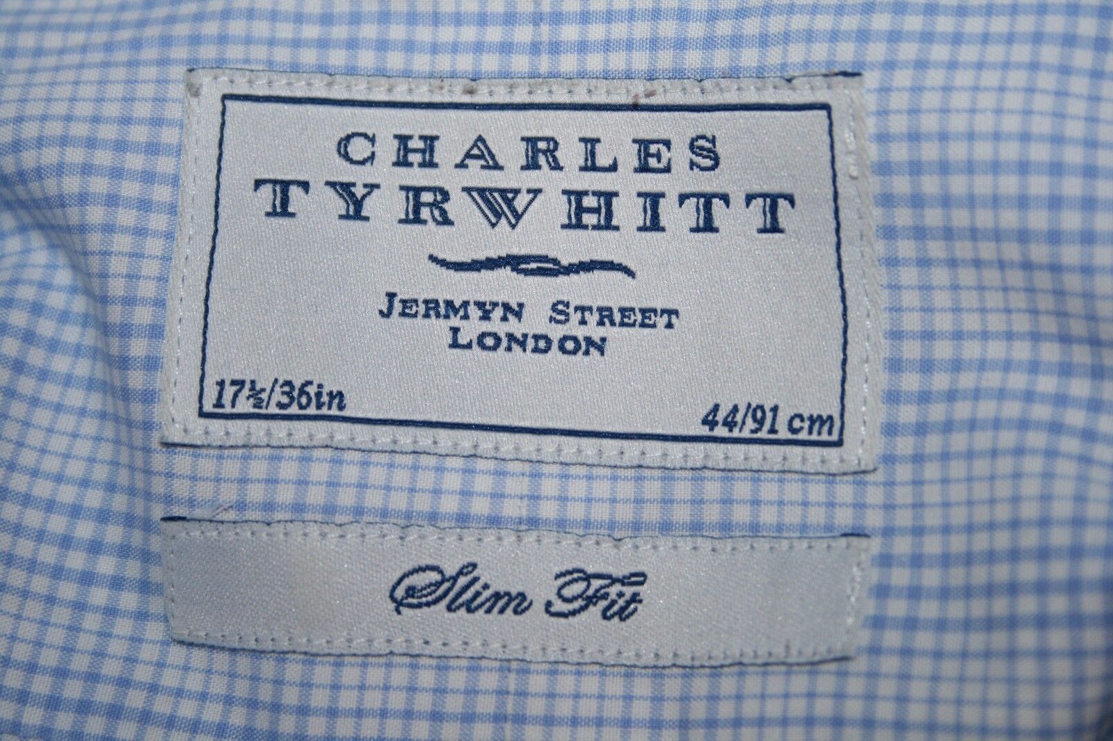 Charles Tyrwhitt Slim Fit Dress Shirt White Blue … - image 5